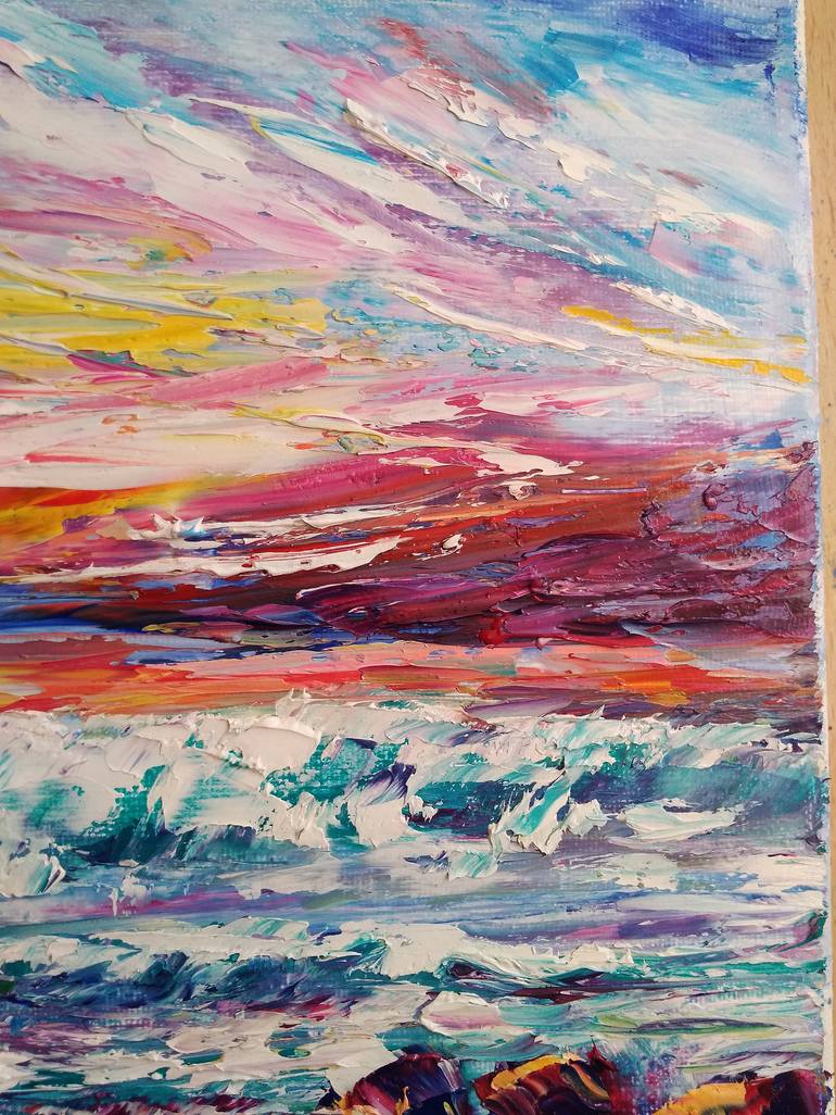 Original Impressionism Seascape Painting by Oksana Fedorova