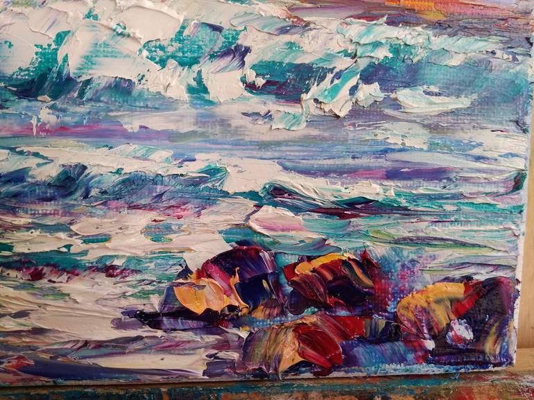 Original Impressionism Seascape Painting by Oksana Fedorova