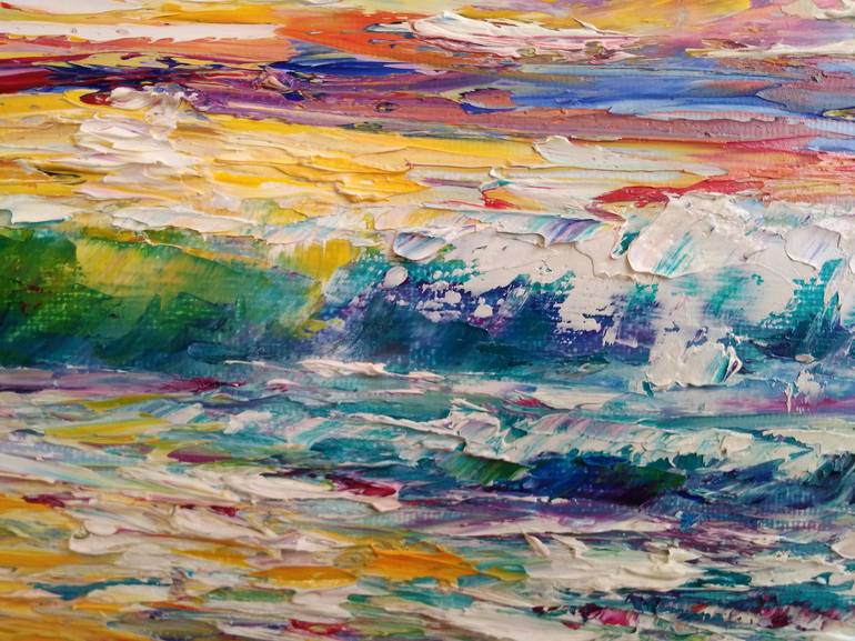 Original Impressionism Seascape Painting by Oksana Fedorova