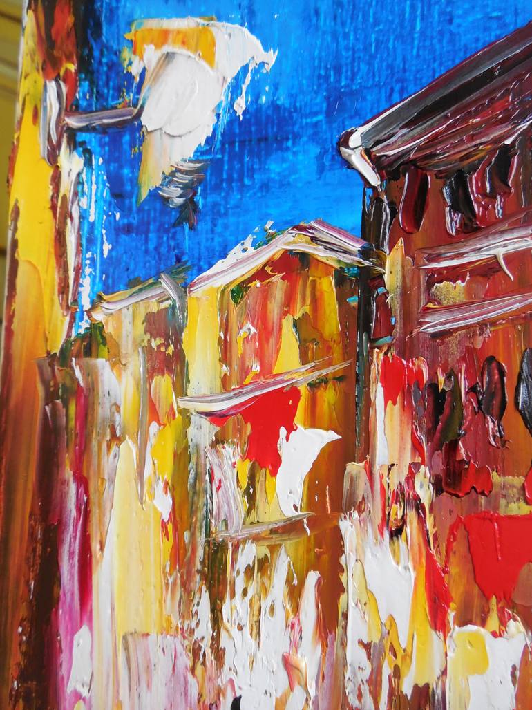 Original Impressionism Cities Painting by Oksana Fedorova