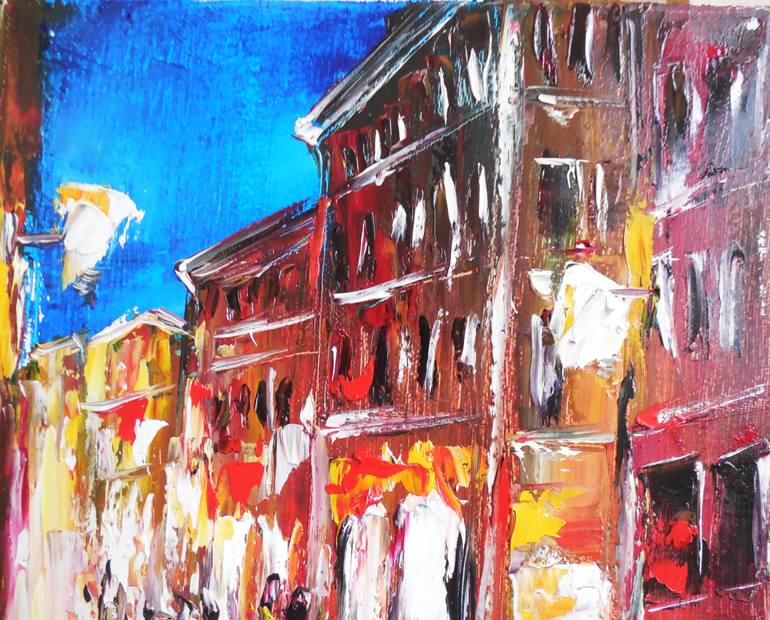 Original Impressionism Cities Painting by Oksana Fedorova
