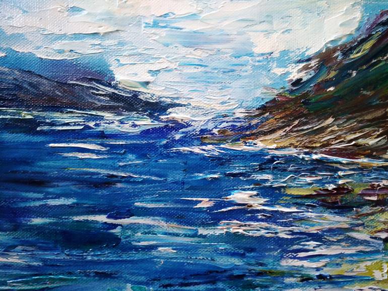 Sea Coast Original Handmade Oil Painting on Canvas Fine Art Seascape ...