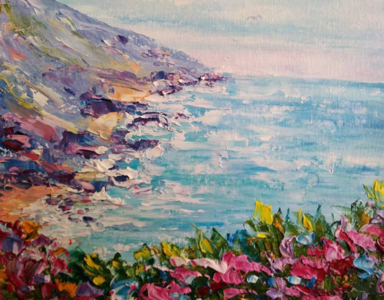 Original Impressionism Seascape Painting by Oksana Fedorova