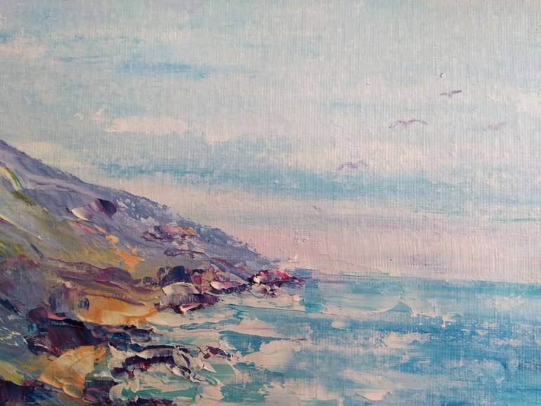 Original Impressionism Seascape Painting by Oksana Fedorova