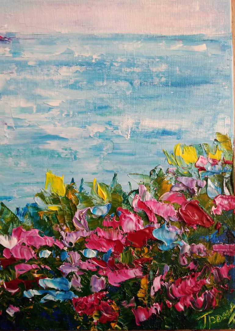 Original Impressionism Seascape Painting by Oksana Fedorova