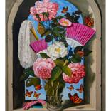 Mariposas, Escobas , y Flores - Original Oil Painting by Francisco Palomares