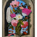 Mariposas, Escobas , y Flores - Original Oil Painting by Francisco Palomares