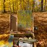 Plein air painting in Michigan, USA. We don't get seasons like this in Los Angeles.