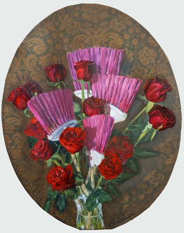 Print of Expressionism Floral Paintings by Francisco Palomares