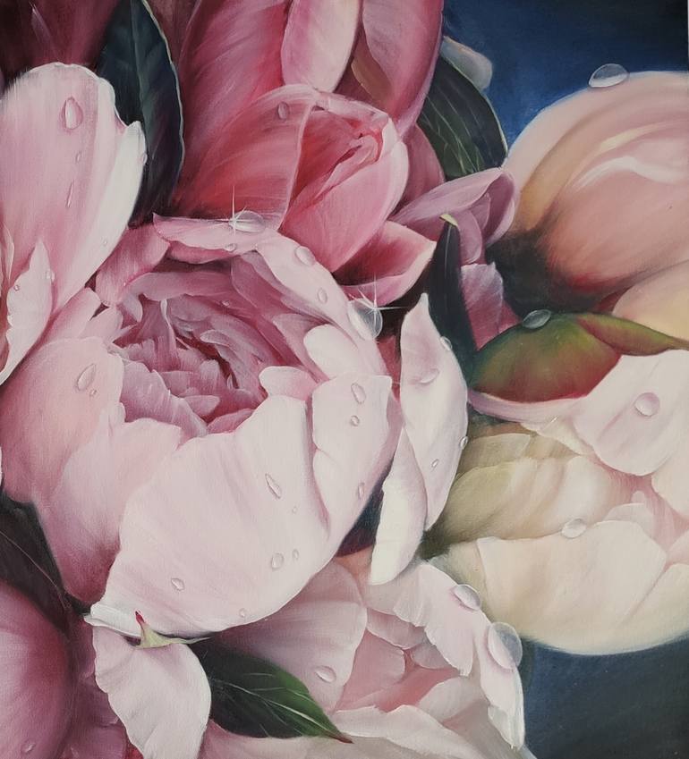 Original Photorealism Botanic Painting by Alexandra Ozerova