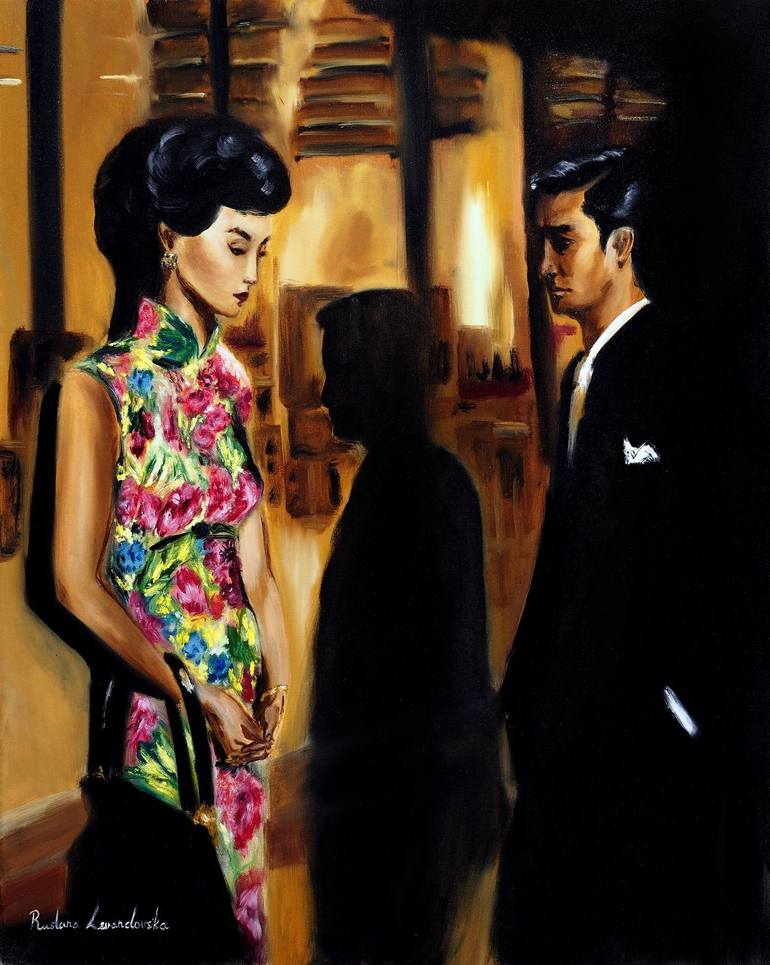 Original Cinema Painting by Ruslana Levandovska | Figurative Art on Canvas | In the Mood for Love