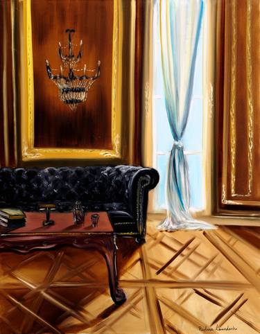 Original Impressionism Interiors Paintings by Ruslana Levandovska