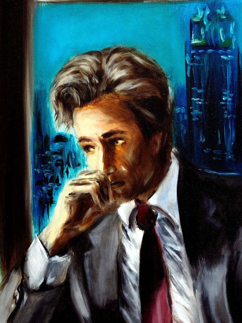 Original Impressionism Men Painting by Ruslana Levandovska