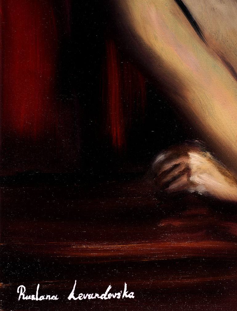 Original Realism People Painting by Ruslana Levandovska