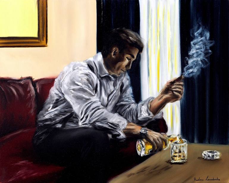 Original Figurative People Paintings by Ruslana Levandovska