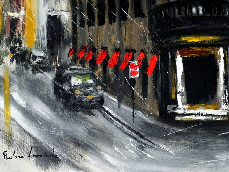 Original Impressionism Cities Painting by Ruslana Levandovska