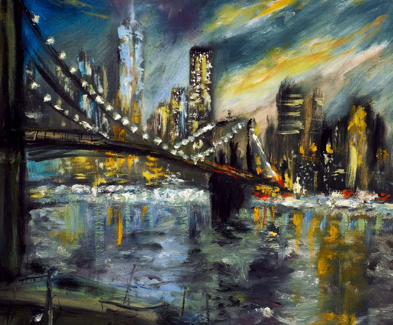 Original Impressionism Cities Painting by Ruslana Levandovska