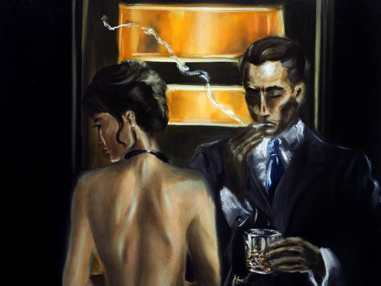 Original Figurative Cinema Painting by Ruslana Levandovska