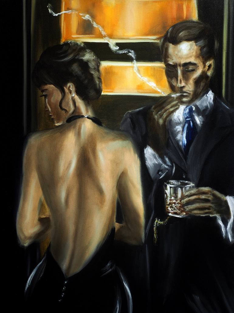 Original Figurative Cinema Painting by Ruslana Levandovska