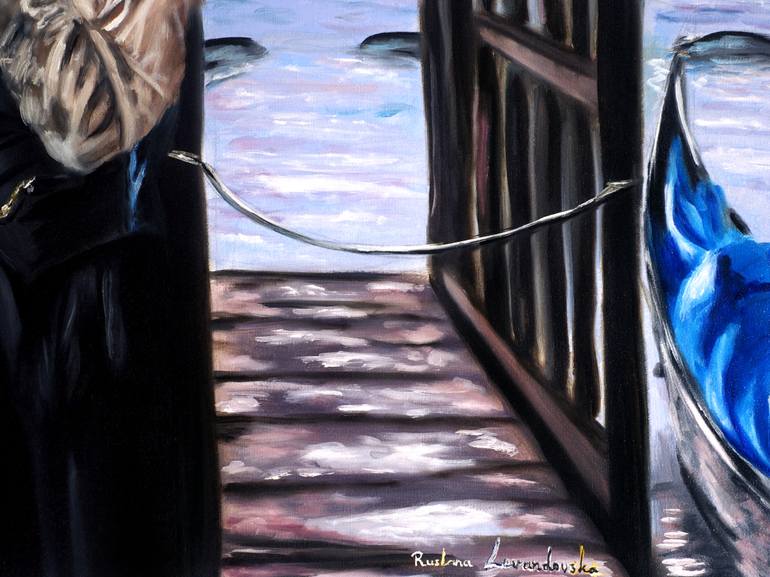 Original Impressionism Men Painting by Ruslana Levandovska