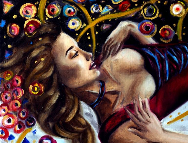 Original Realism Women Mixed Media by Ruslana Levandovska