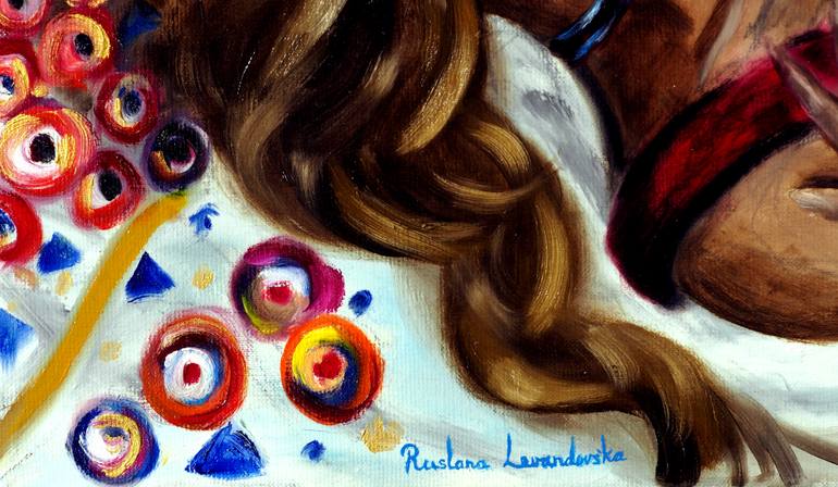 Original Realism Women Mixed Media by Ruslana Levandovska