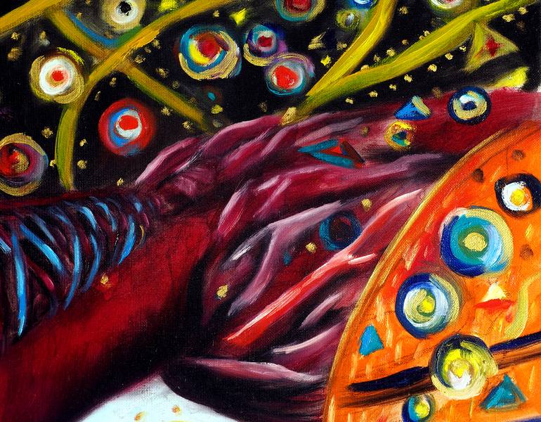 Original Realism Women Mixed Media by Ruslana Levandovska
