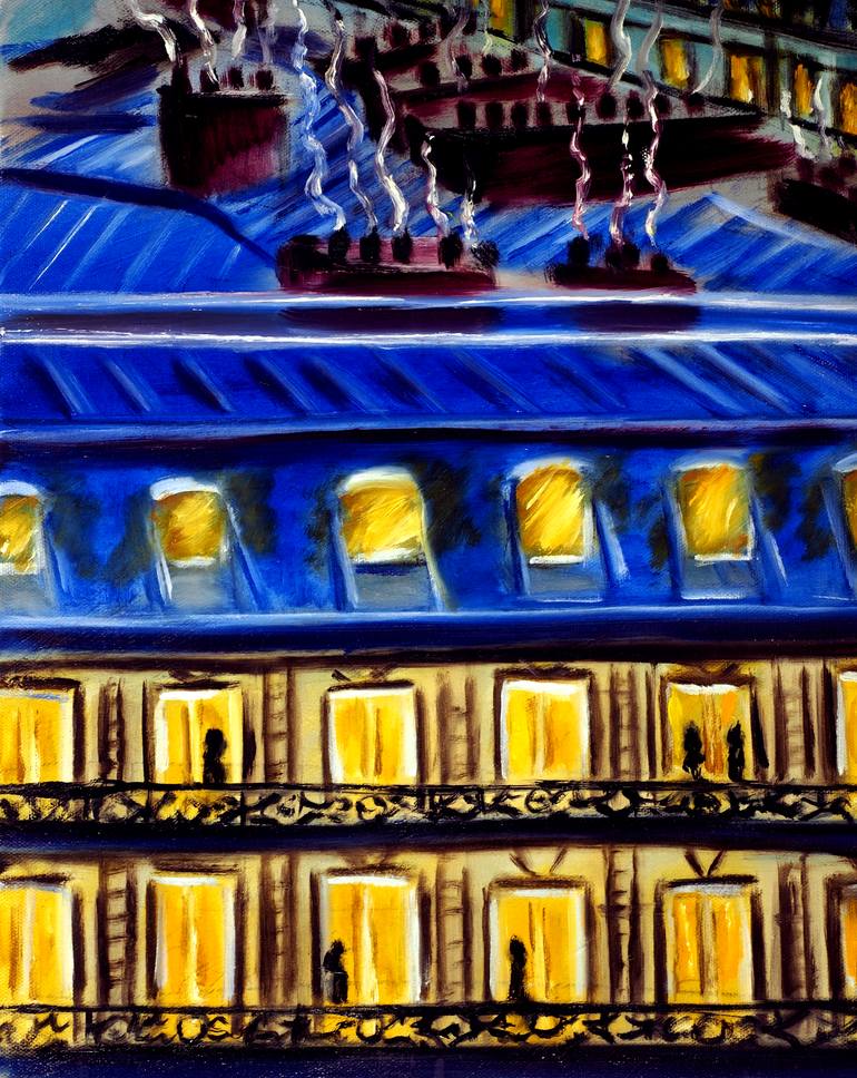 Original Art Nouveau Cities Mixed Media by Ruslana Levandovska