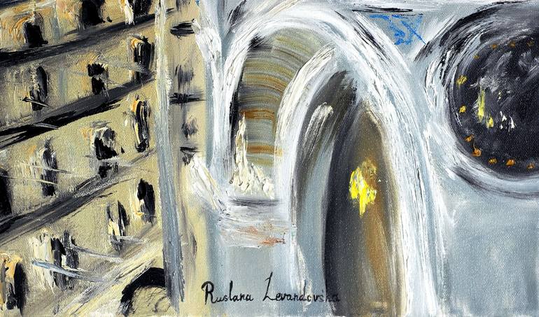 Original Architecture Painting by Ruslana Levandovska