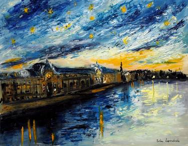 Starry Night over Paris, Musee d'Orsay thumb