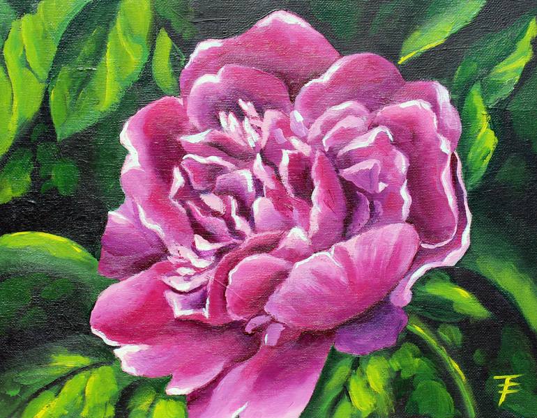 Peony Painting by Elena Tikhostoup Saatchi Art