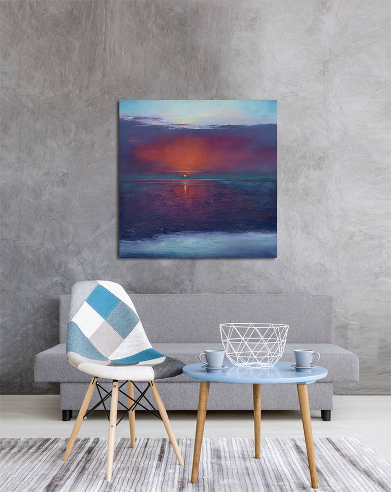 Original Abstract Seascape Painting by Liudmyla Doichenko