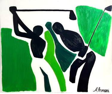 Original Abstract Sports Paintings by Anna Armani