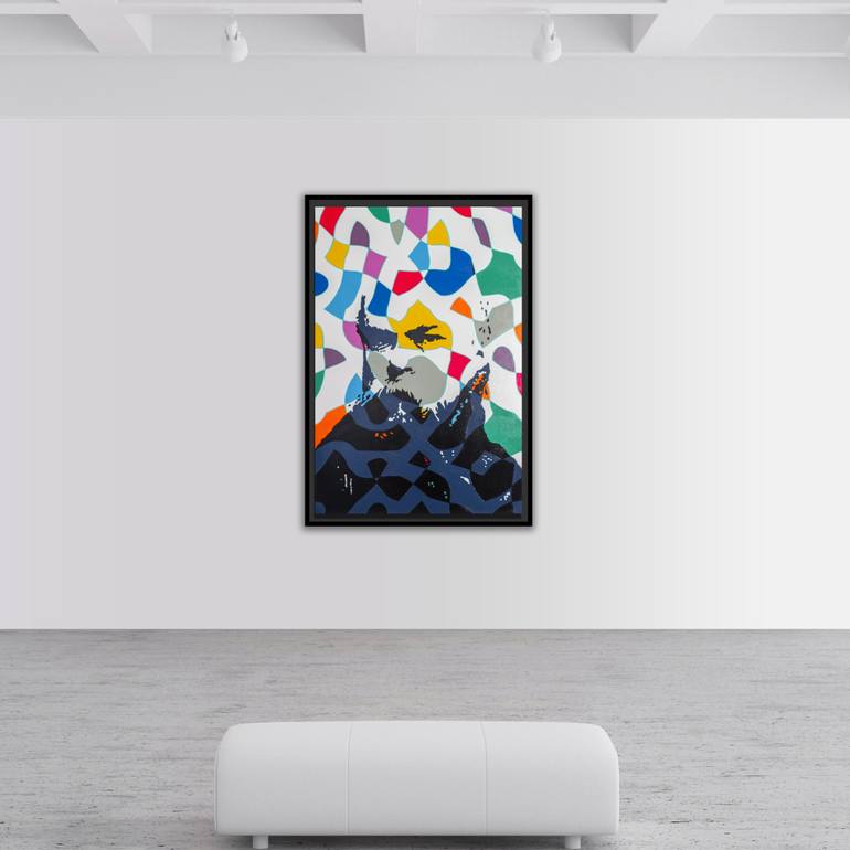 Original Conceptual People Painting by Christel Delrieu Pétraud