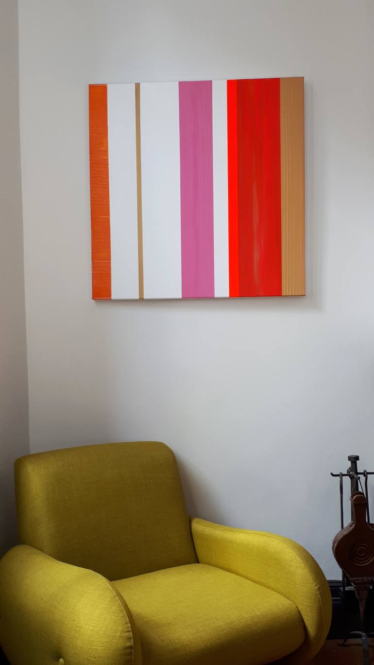 Original Abstract Geometric Painting by Christel Delrieu Pétraud