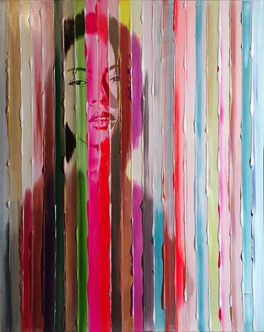 Saatchi Art Artist Christel Delrieu Pétraud; Paintings, “RAINBOW IN WINTER (Shadow colors séries)” #art