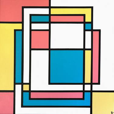 Original Abstract Geometric Paintings by Tim Zimmer