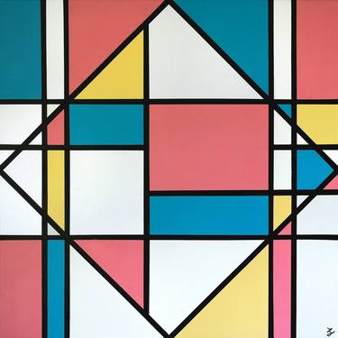 Original Abstract Geometric Paintings by Tim Zimmer