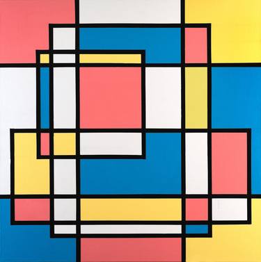 Original Abstract Geometric Paintings by Tim Zimmer