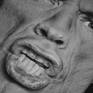 Portrait of Mick Jagger and his mouth. Made in Argentina.
