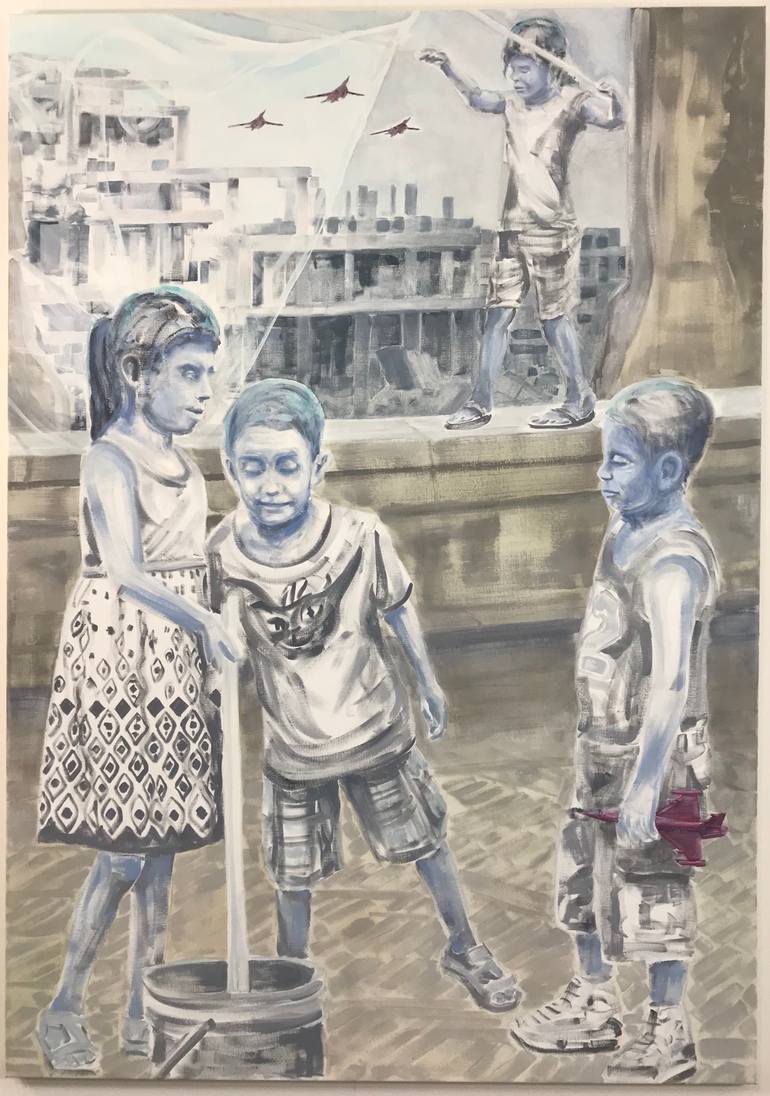 Original Figurative Children Painting by Wawrzyniec Gucewicz