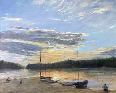 Original Contemporary Beach Painting by Victoriya Kondratyuk