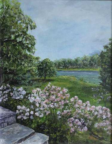 Original Fine Art Garden Paintings by Victoriya Kondratyuk