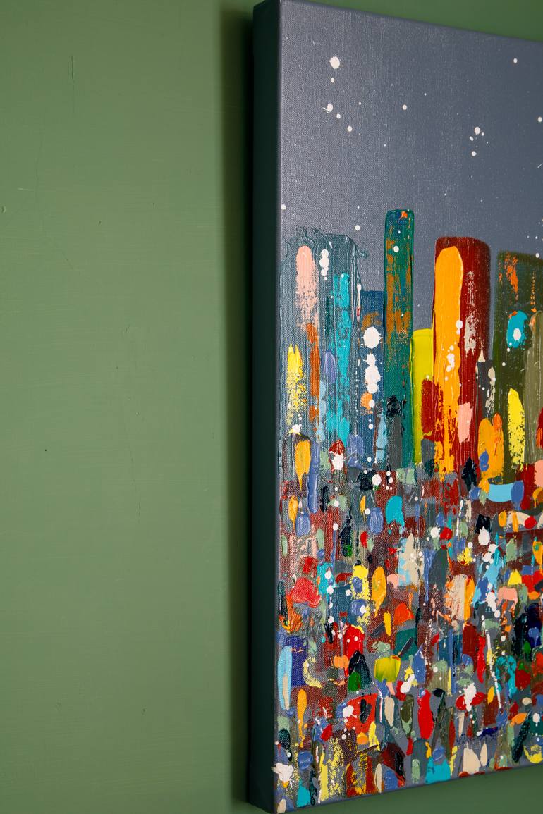 Original Contemporary Cities Painting by Phil Smith