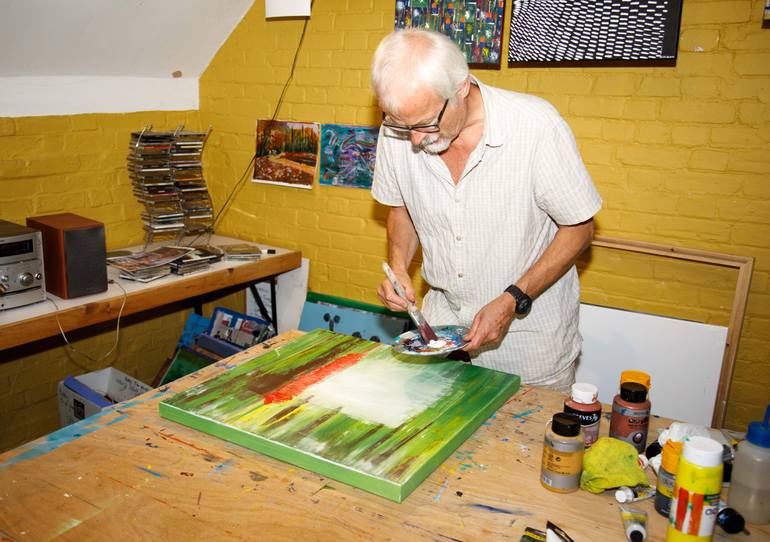 Original Abstract Expressionism Abstract Painting by Phil Smith