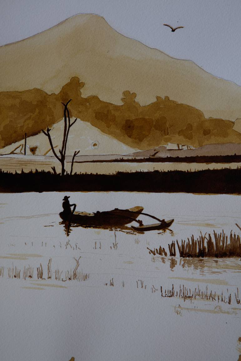 Original Fine Art Landscape Drawing by Phil Smith