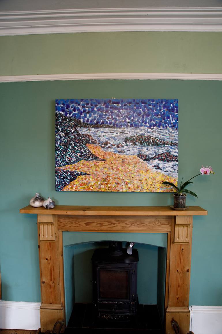 Original Impressionism Beach Painting by Phil Smith