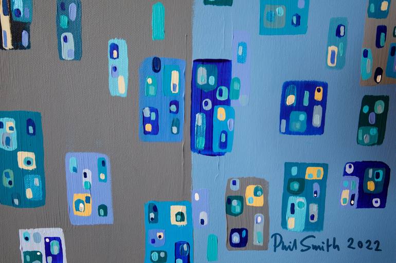 Original Abstract Architecture Painting by Phil Smith