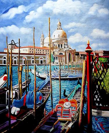 The Water City Venice 6 - Handpainted Art Painting thumb