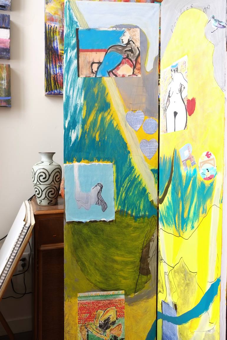 Original Abstract Family Mixed Media by Pamela Hartvig